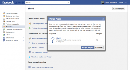 Como vincular una fan page de un perfil 1 Como vincular una fan page de un perfil